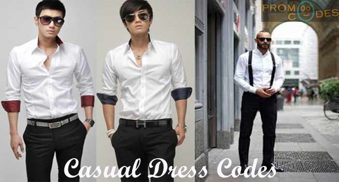 Casual White and Black Dress Codes for men