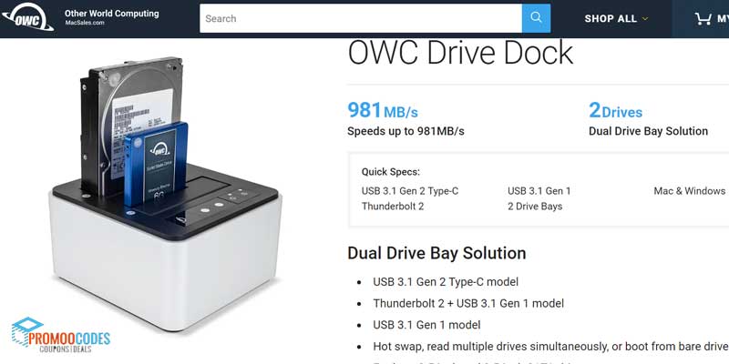 OWC Drive Dock Promo Codes