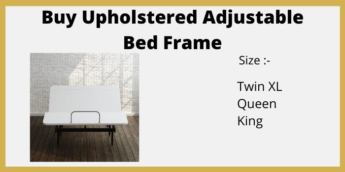 upholstered adjustable bed frame
