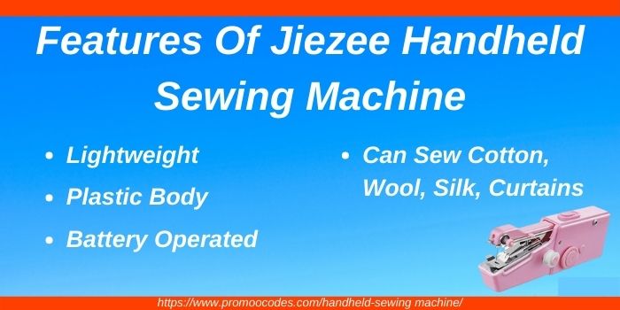 Features of Jiezee handheld sewing machine