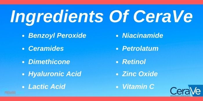 Ingredients of CeraVe