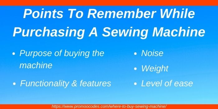 Points to remember while purchasing a sewing machine