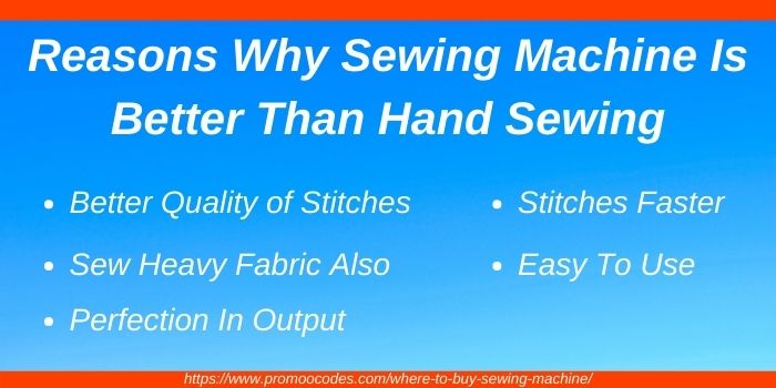 Reasons to use sewing machine than hand sewing