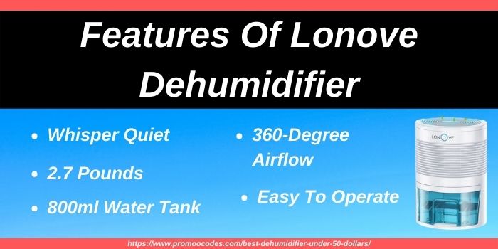 Lonove Dehumidifier Features