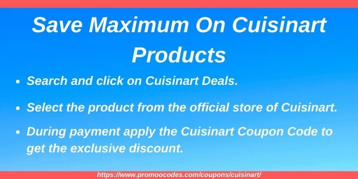 Get discount with Cuisinart promo code