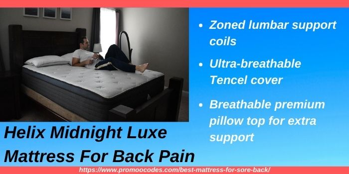 Helix midnight luxe for back pain