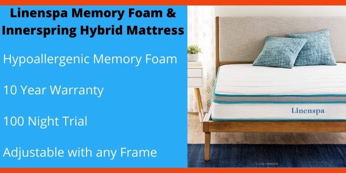 Linenspa Memory Foam & Innerspring Hybrid Mattress