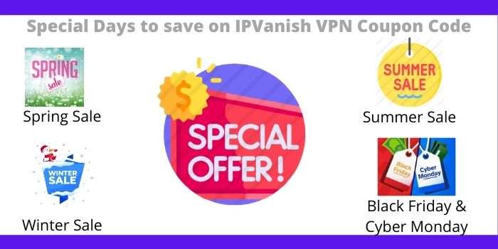 Special Days to save on IPVanish VPN Coupon Code