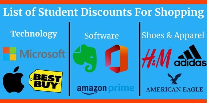 List of 9 shopping discounts for students