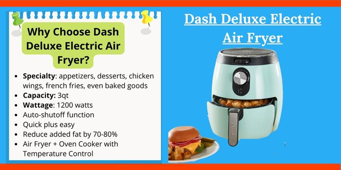 Dash deluxe electric air fryers