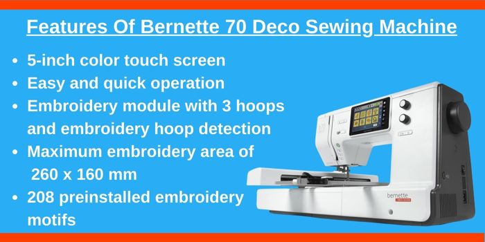 Features of bernette 70 deco